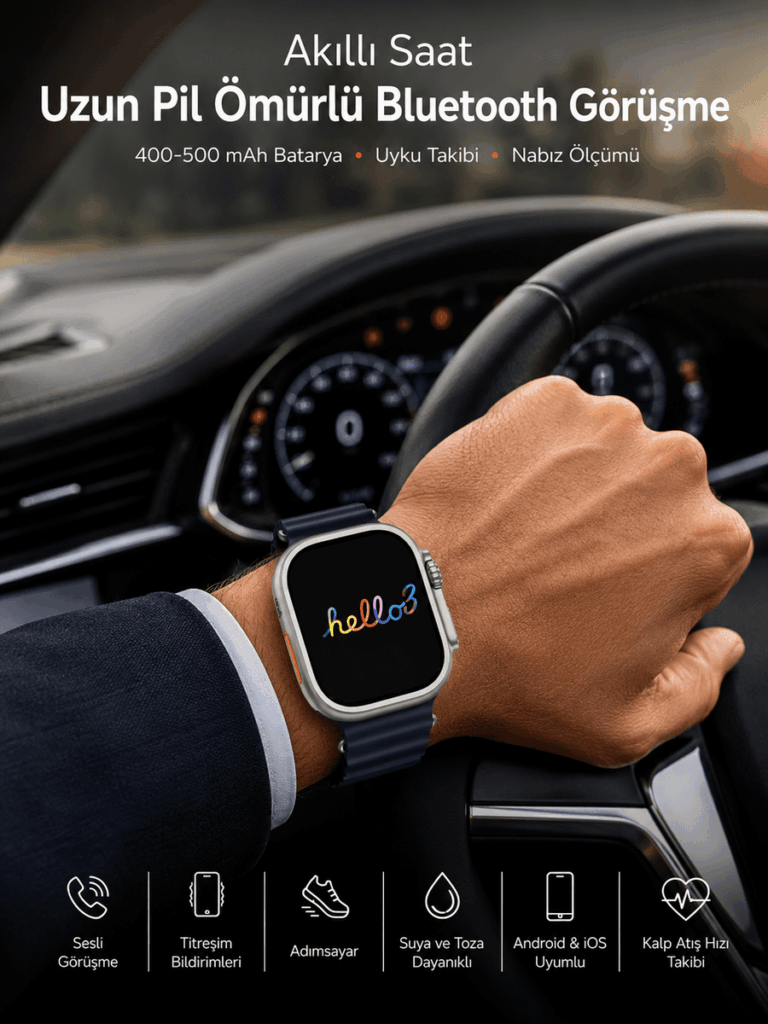 Akıllı Saat Yeni Nesil Bluetooth Bağlantılı Uyku Sağlık Takibi GPS Ve NFC Uyumlu