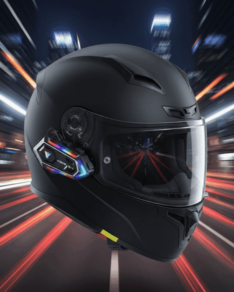 Çift Telefon Destekli Motosiklet Kask Bluetooth Kulaklık
