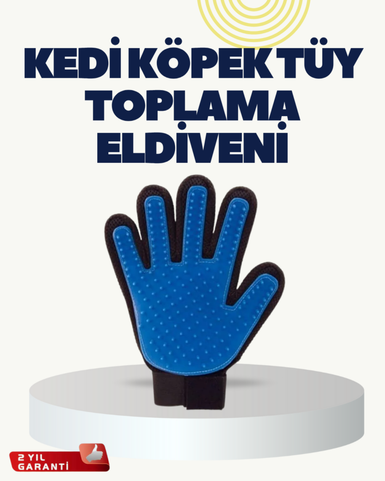 Yumuşak Silikonlu Kedi ve Köpek Tüy Toplama Eldiveni – Masaj Etkili Tüy Dökülme Önleyici