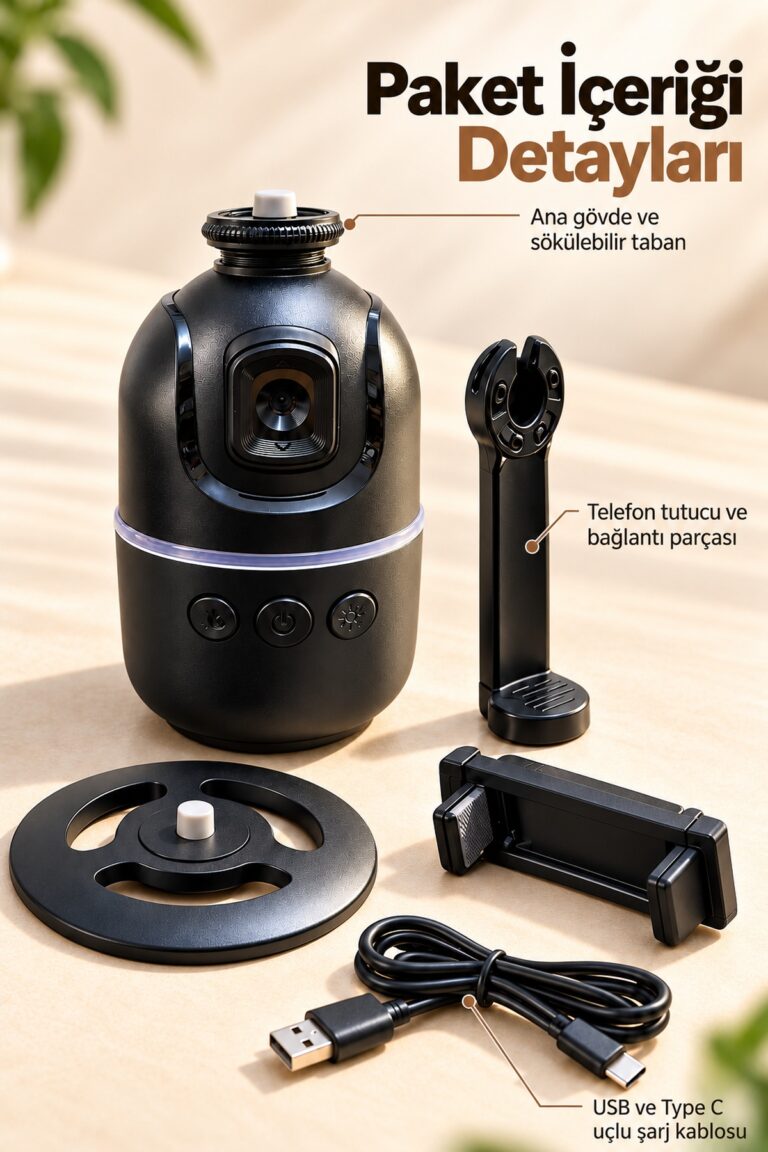 Yüz Takipli Telefon Tutucu El Hareketi Kontrollü Masaüstü Stand