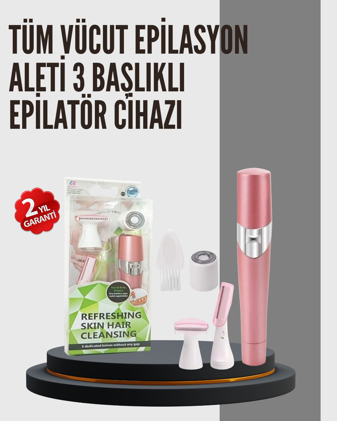 Evde Kolay Epilasyon İçin Taşınabilir Tüy Alma Cihazı