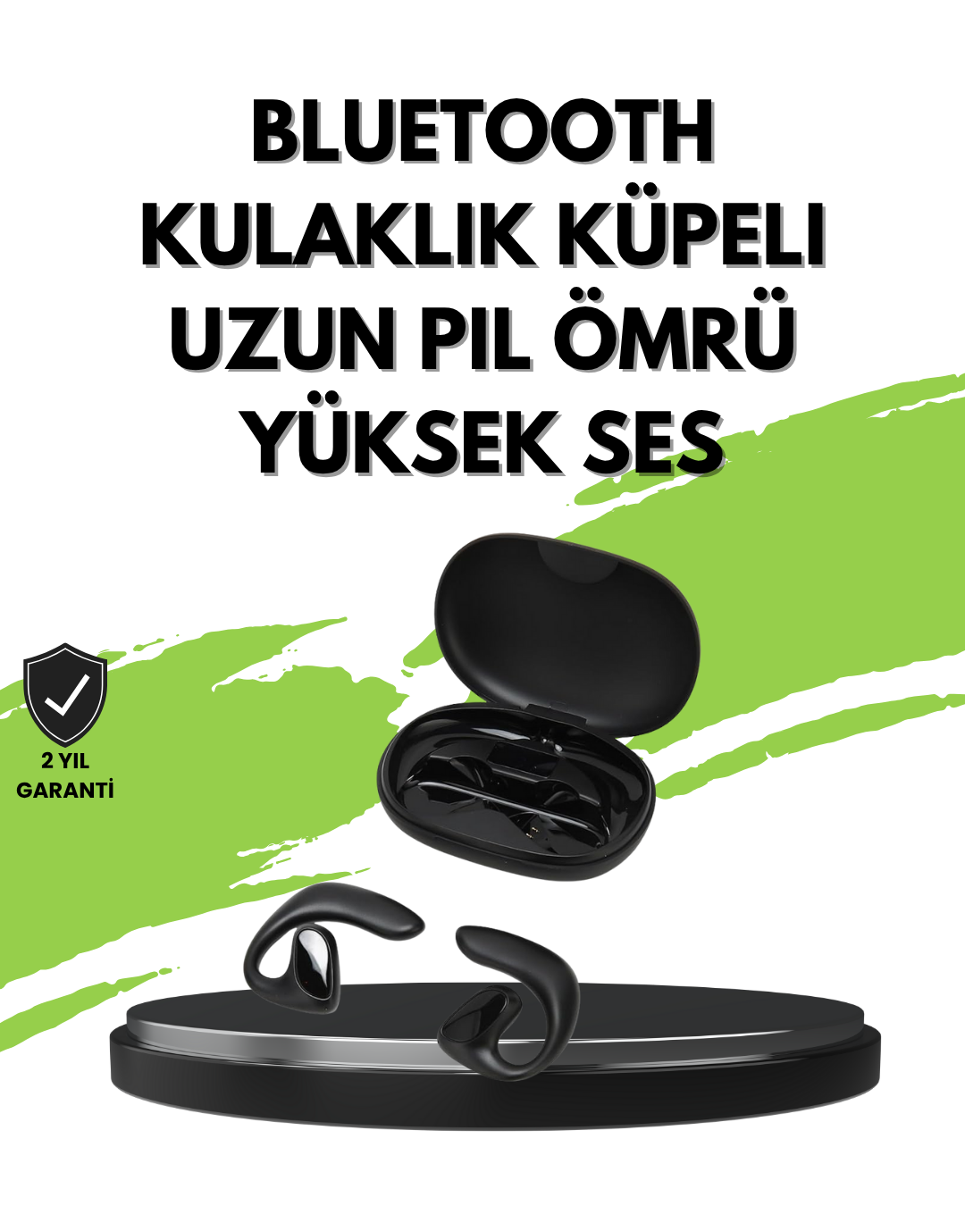 Ter ve Suya Dayanıklı, Kulak İçini Yormayan Kablosuz Spor Kulaklık