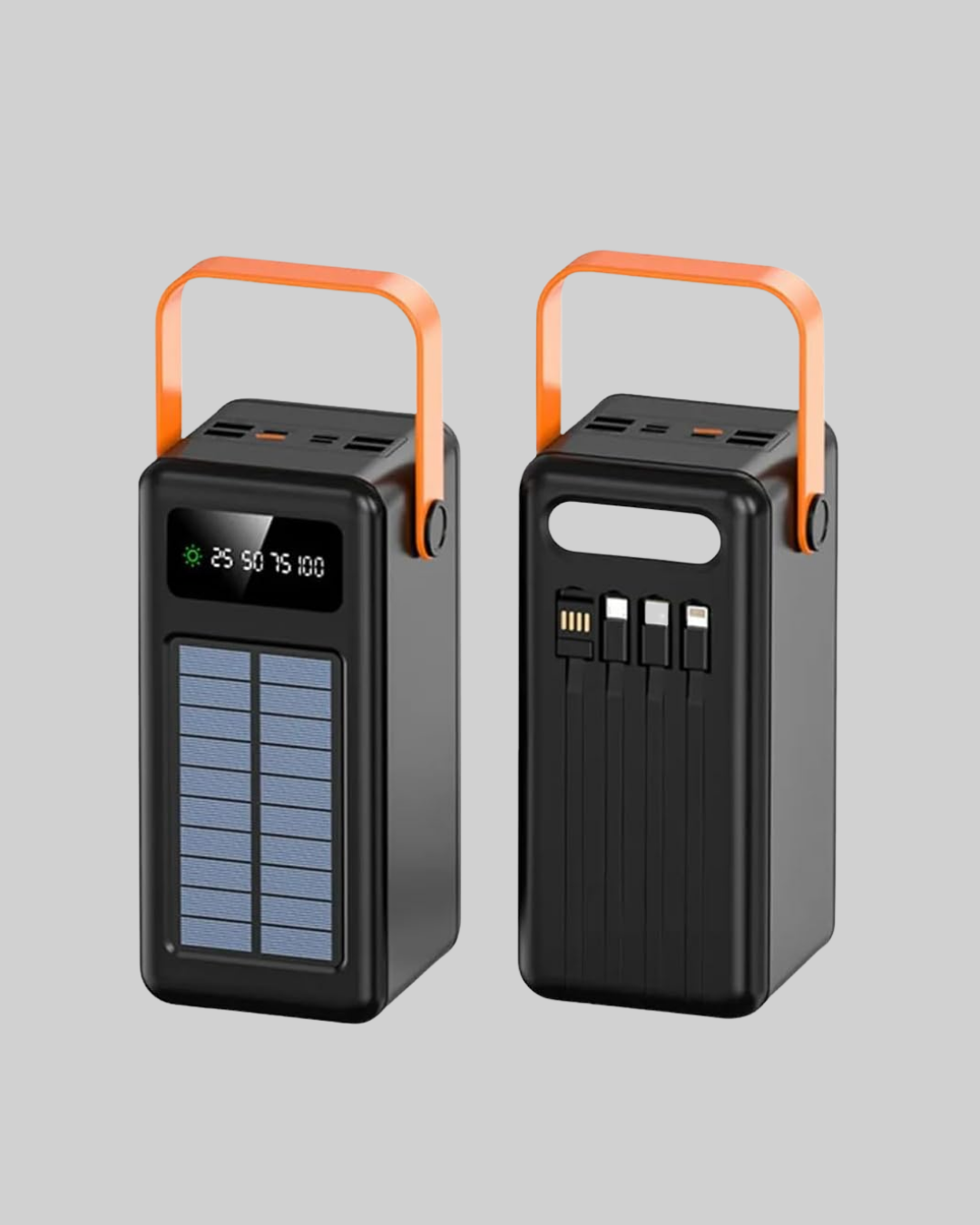 80000 mAh Solar Powerbank Göstergeli Fenerli Hızlı Şarj Taşınabilir Şarj Cihazı