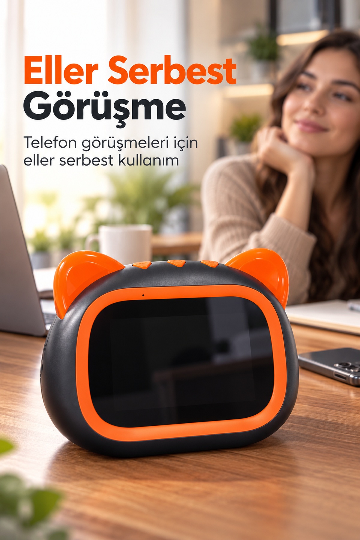 Bluetooth Hoparlör Ekranlı Saat ve Alarm Özellikli