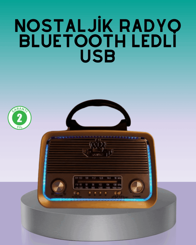 Bluetooth Özellikli Nostalji Radyo 3 Bant FM AM SW
