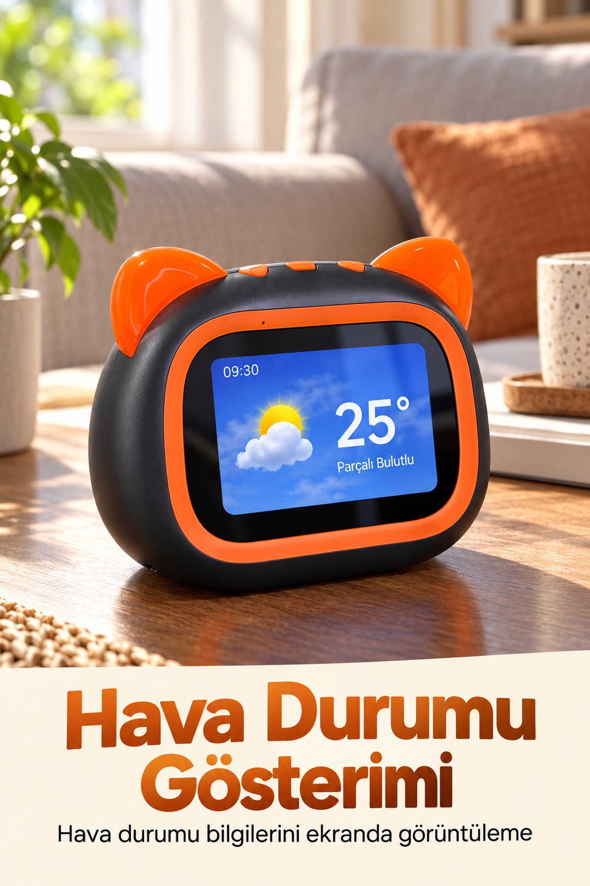 Bluetooth Hoparlör Ekranlı Saat ve Alarm Özellikli