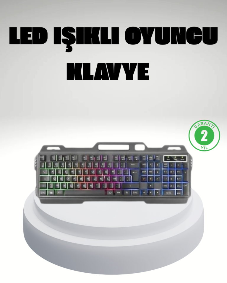 RGB Işıklı Oyuncu Klavye Mouse Seti – Türkçe Q, Ayarlanabilir DPI, Ergonomik ve Dayanıklı Tasarım