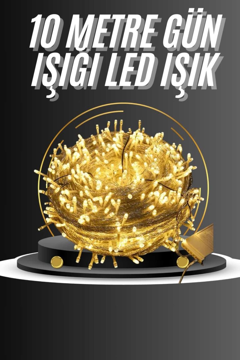 Dış Mekan Led Aydınlatma 10 Metre Gün Işığı Led Işık Pilli