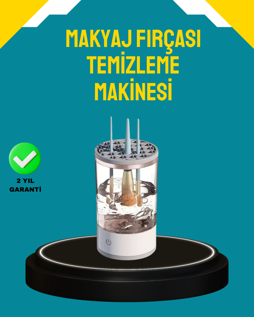 Sonik Teknoloji ile Derinlemesine Makyaj Fırçası Temizleyici