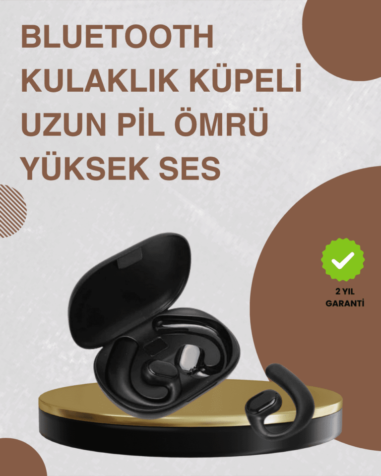 Klipsli Kablosuz Bluetooth Kulaklık – IPX6 Su Geçirmez