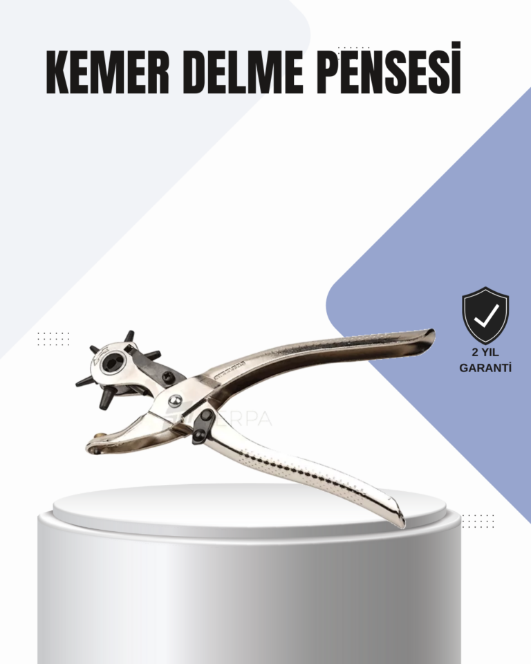 Kemer Delme Pensesi Çok Amaçlı 6 Farklı Delik Boyu Ayarlı Deri Delme Aleti