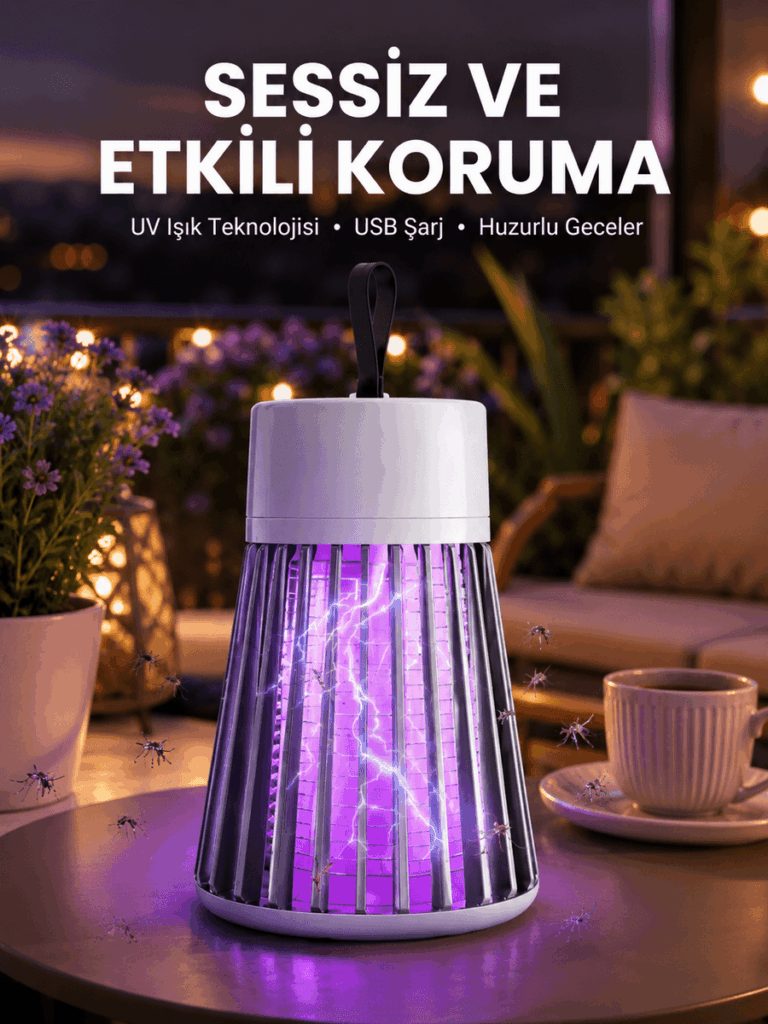 Kamp ve Bahçe İçin Şarjlı Böcek Kovucu Lamba