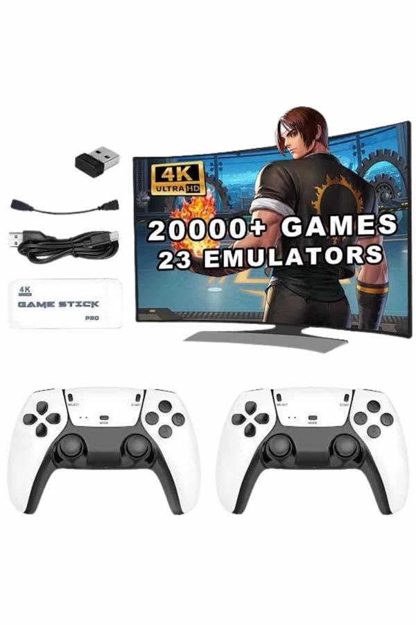 3D 4K HD 2.4G Game Stick 4K Ultra Hd Oyun Konsolu Çift Kollu