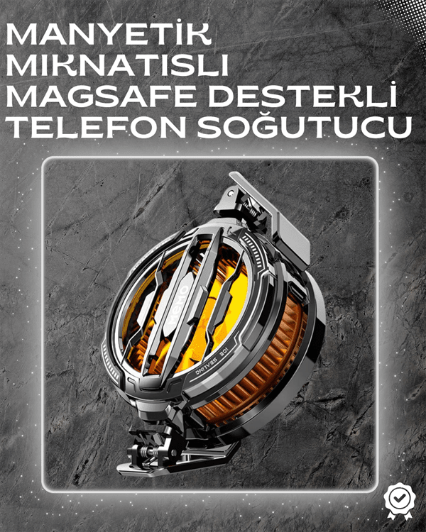 LED Işıklı Telefon Soğutucu | Ultra Sessiz Fan | Mıknatıslı ve Aparatlı Bağlantı