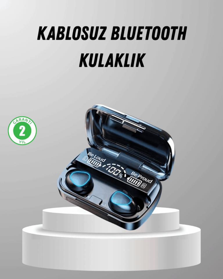 TWS Kablosuz Kulaklık Şarj Kutulu 20 Saat Kullanım Konforlu