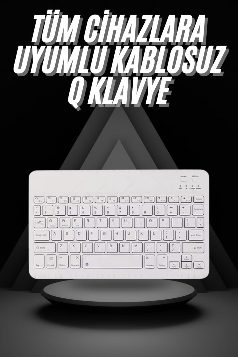 Q Klavye Türkçe Bluetooth Klavye Tüm Cihazlara Uyumlu Kablosuz