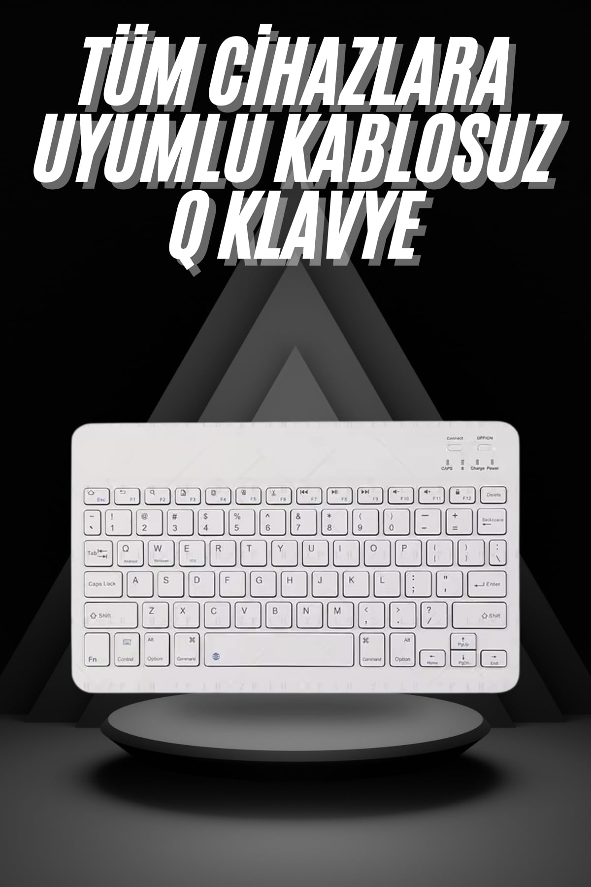Q Klavye Türkçe Bluetooth Klavye Tüm Cihazlara Uyumlu Kablosuz