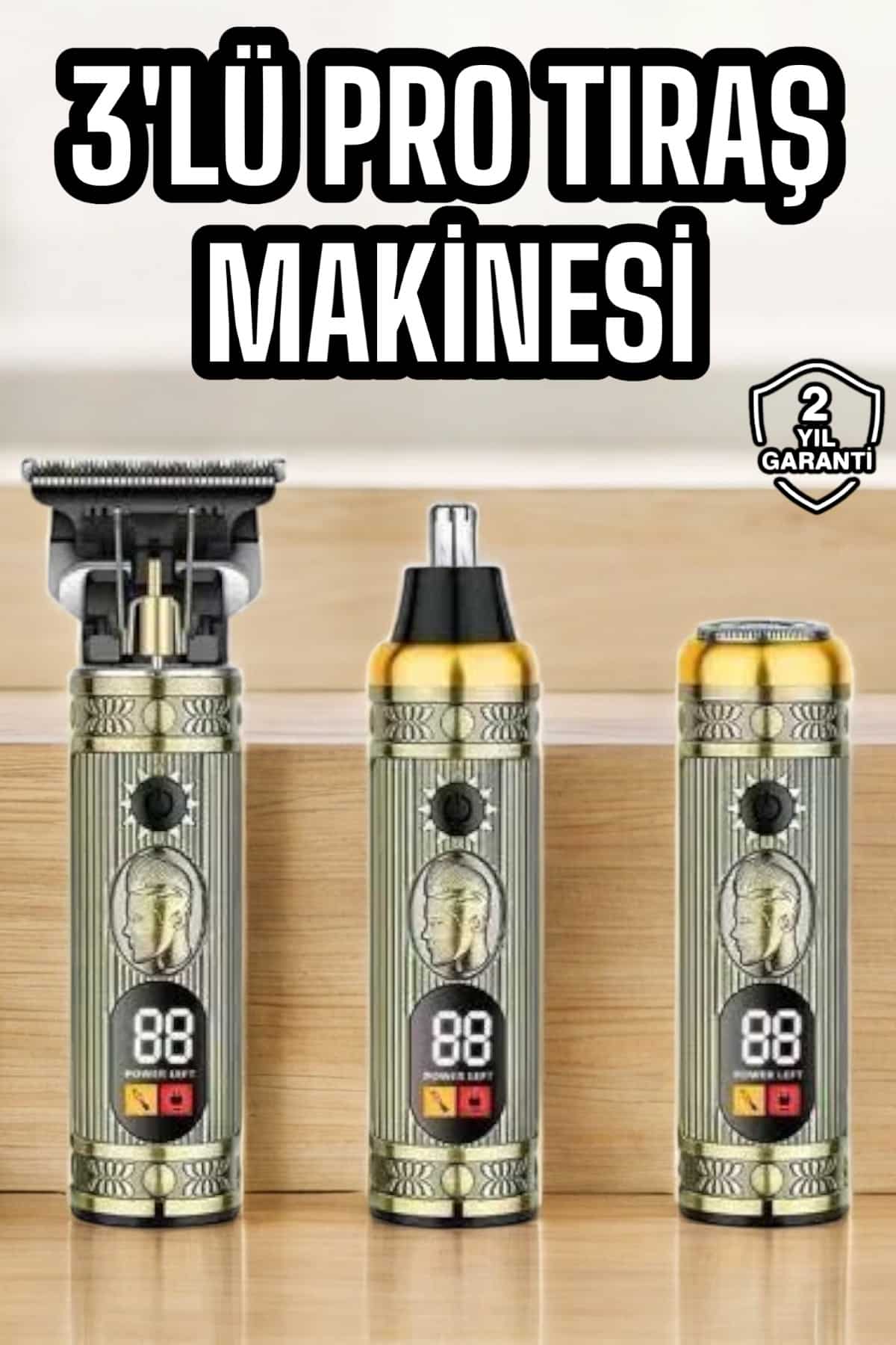 Yeni Nesil Tıraş Makinesi Pro 3 Başlıklı Dijital Göstergeli