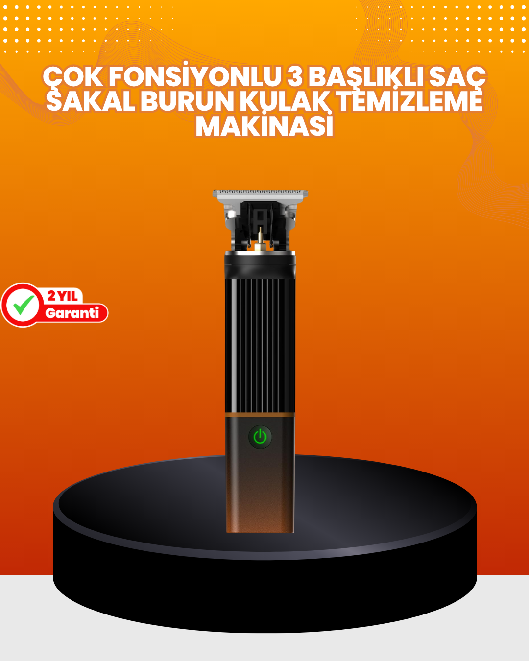 Erkekler İçin 3 in 1 Şarjlı Bakım Seti – 7300 RPM Güçlü Motor ve Sessiz Çalışma