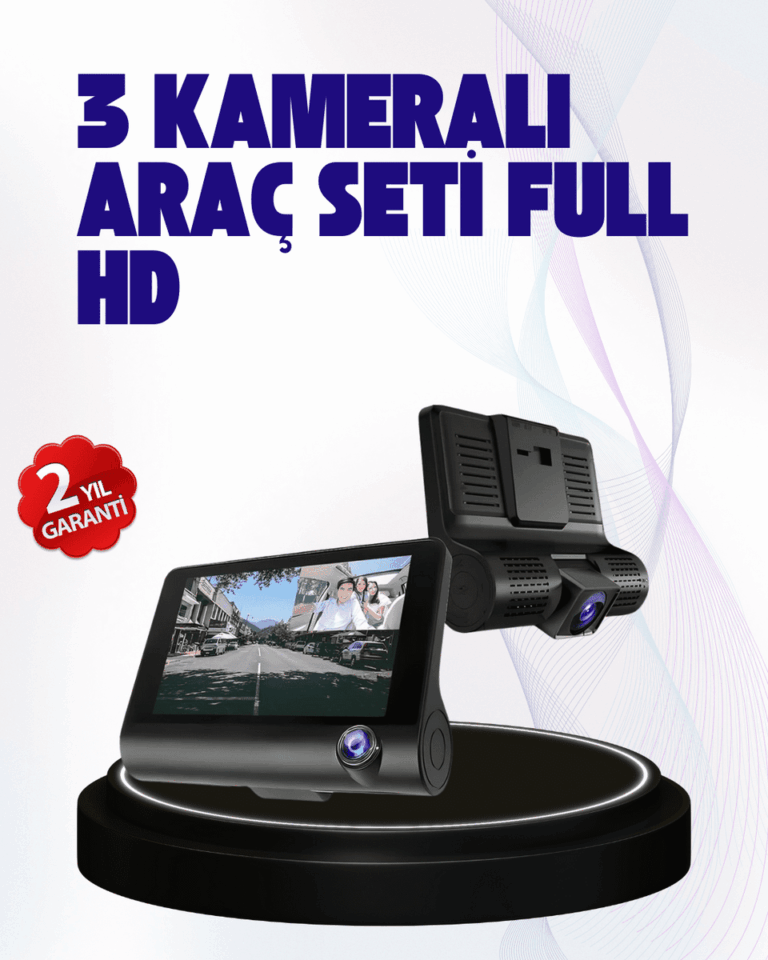 170° Geniş Açılı Araç Kamerası – 4.0” IPS Ekranlı Full HD DVR