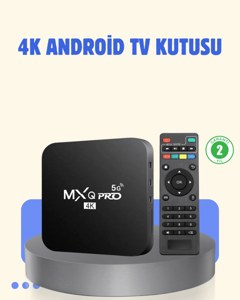 4K Android TV Box – 2GB RAM 16GB ROM, Hızlı Wi-Fi Bağlantılı Akıllı Medya Kutusu