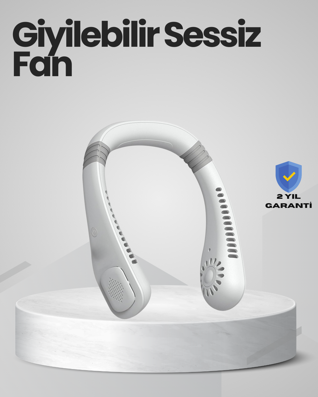 Çocuk ve Yetişkinler İçin Güvenli Şarjlı Boyun Fanı