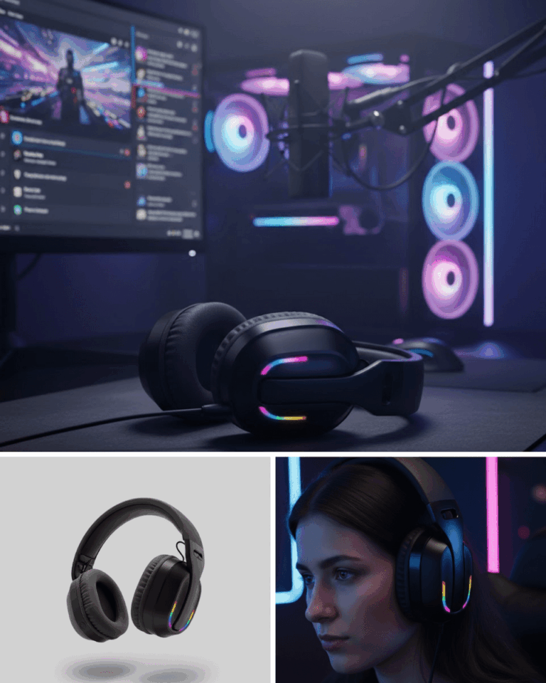 Wireless Oyuncu Kulaklığı RGB Işıklı Uzun Bataryalı Mikrofonlu Headset