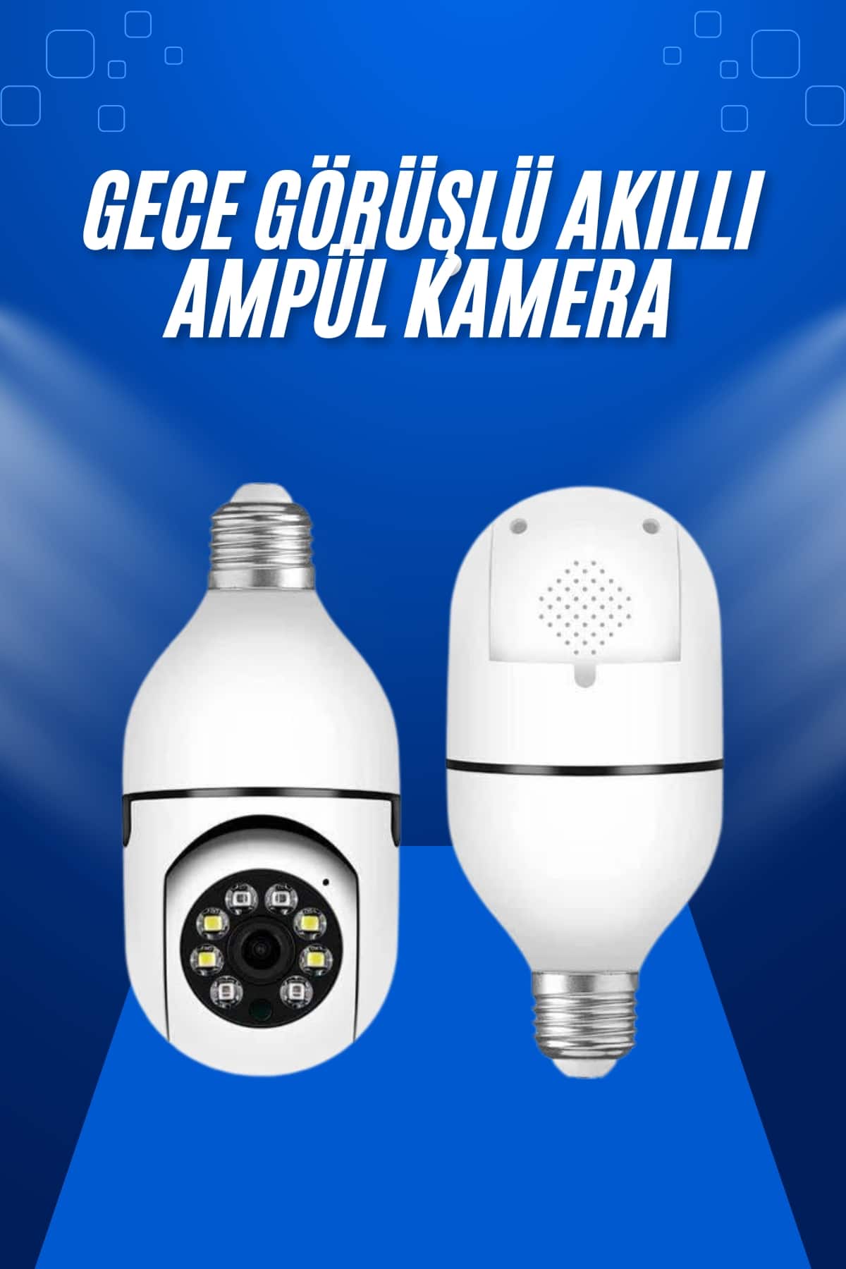 Ev Kamerası Wifi Kamerası Gece Görüşlü Akıllı Ampül Kamera