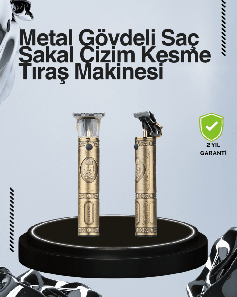 Kompakt Tasarımlı, Uzun Pil Ömürlü Saç Sakal Kesme Makinesi