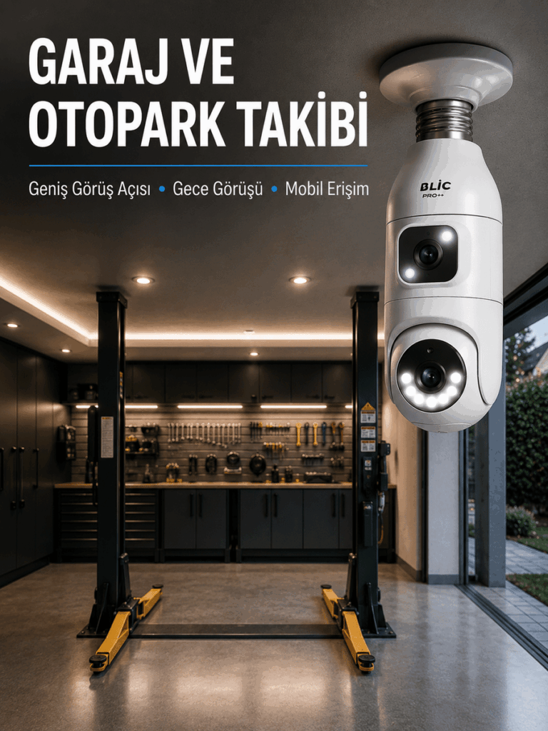 360° Ev İzleme Wi-Fi Çift Lens Akıllı Ampul Kamera