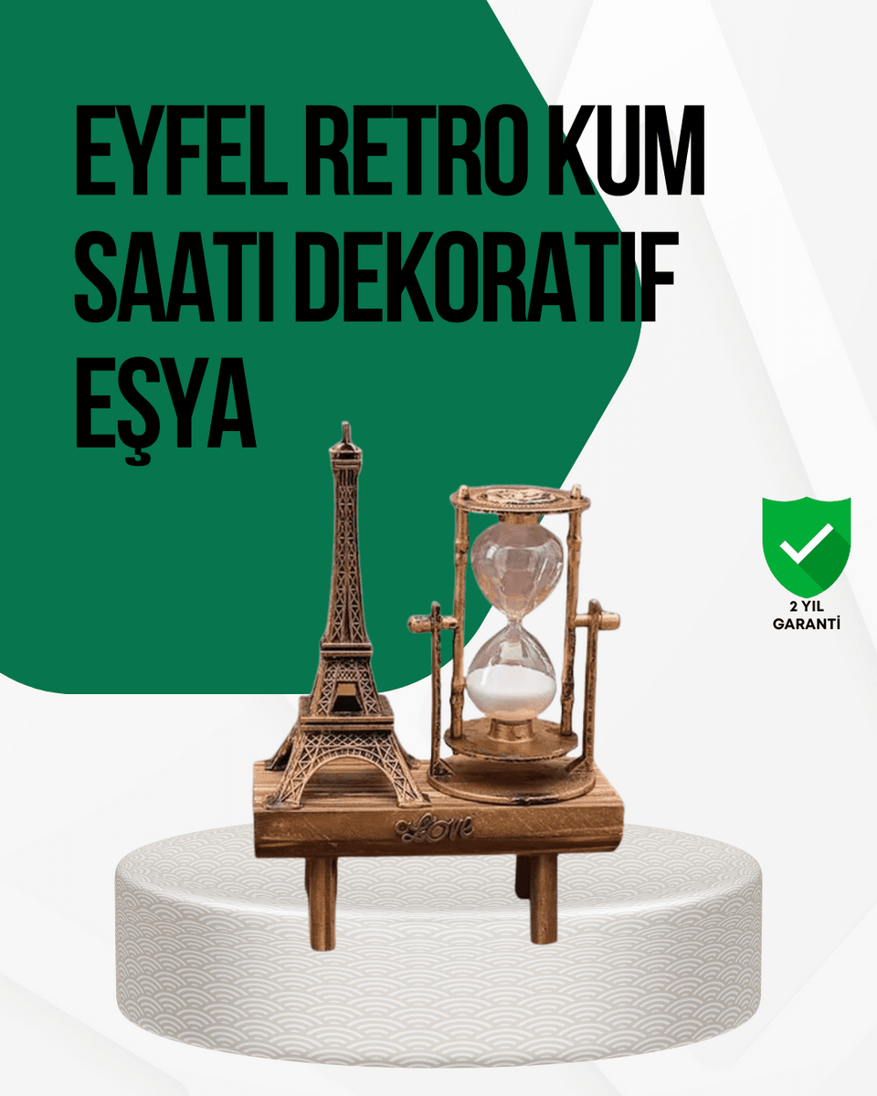 Ahşap Kum Saati – Vintage Tasarımlı Masa Dekoru