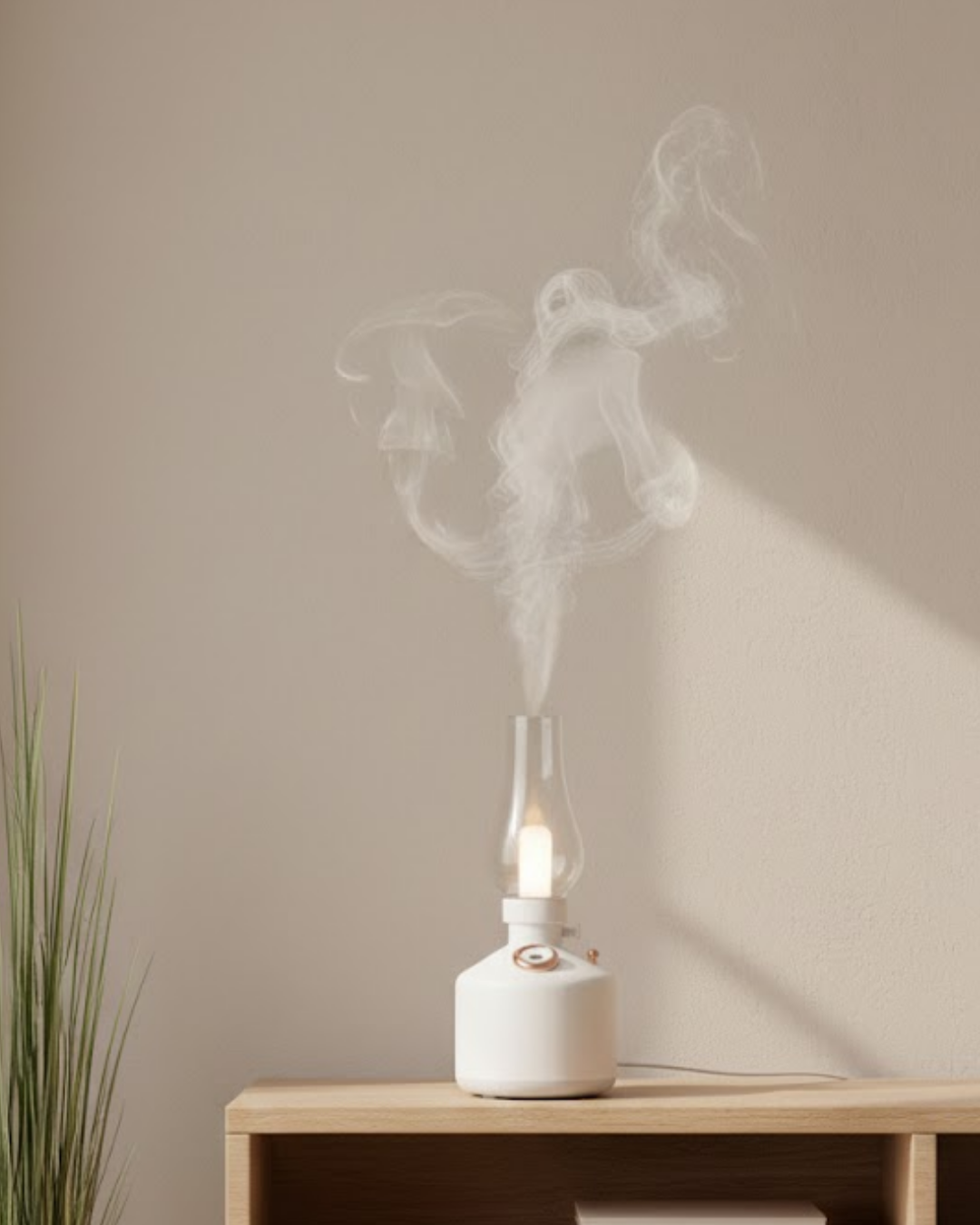 USB Şarjlı Gaz Lambası Modeli Nano Mist Aromaterapi Nemlendirici 280 ml