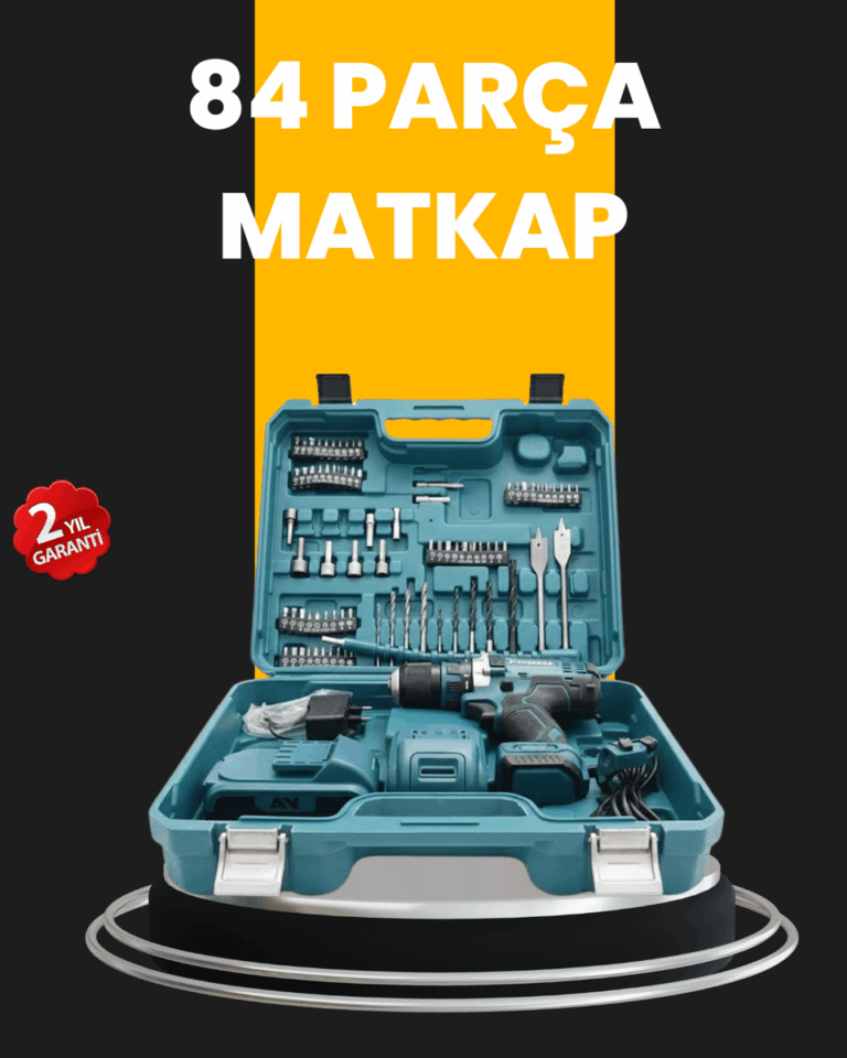 Akülü Matkap Vidalama Seti Çok Amaçlı Aksesuarlarla
