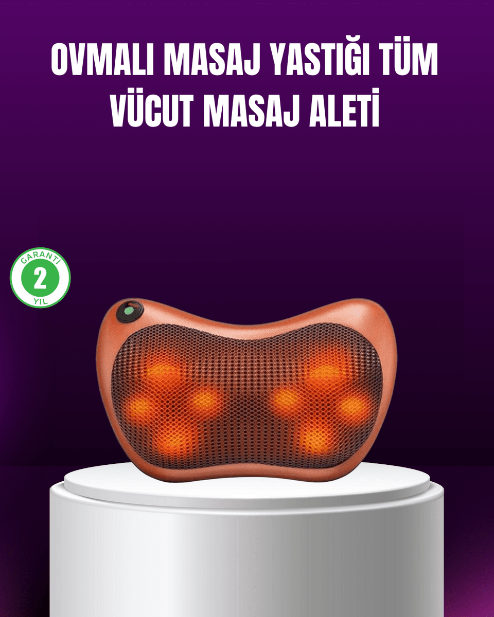 Ergonomik Derin Yoğurmalı Boyun Bel Sırt Masaj Cihazı Priz Çakmak Girişli