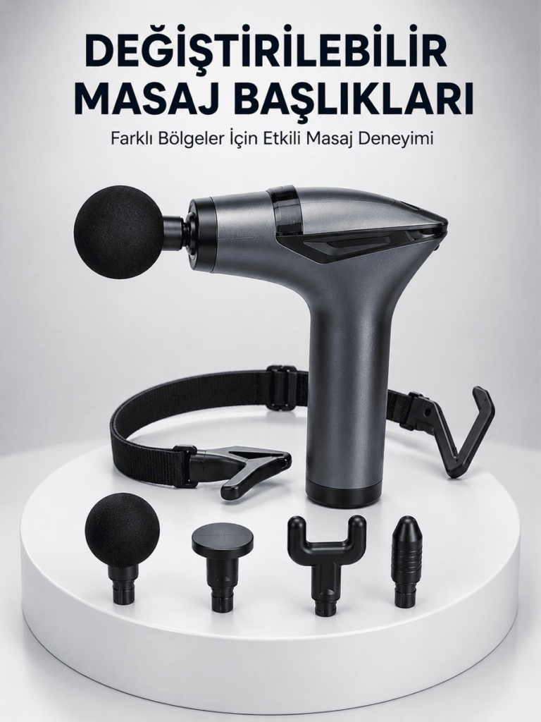 AKTÜEL 3in1 Taşınabilir Şarjlı Titreşimli Masaj Cihazı Çok Fonksiyonlu Yeni Nesil