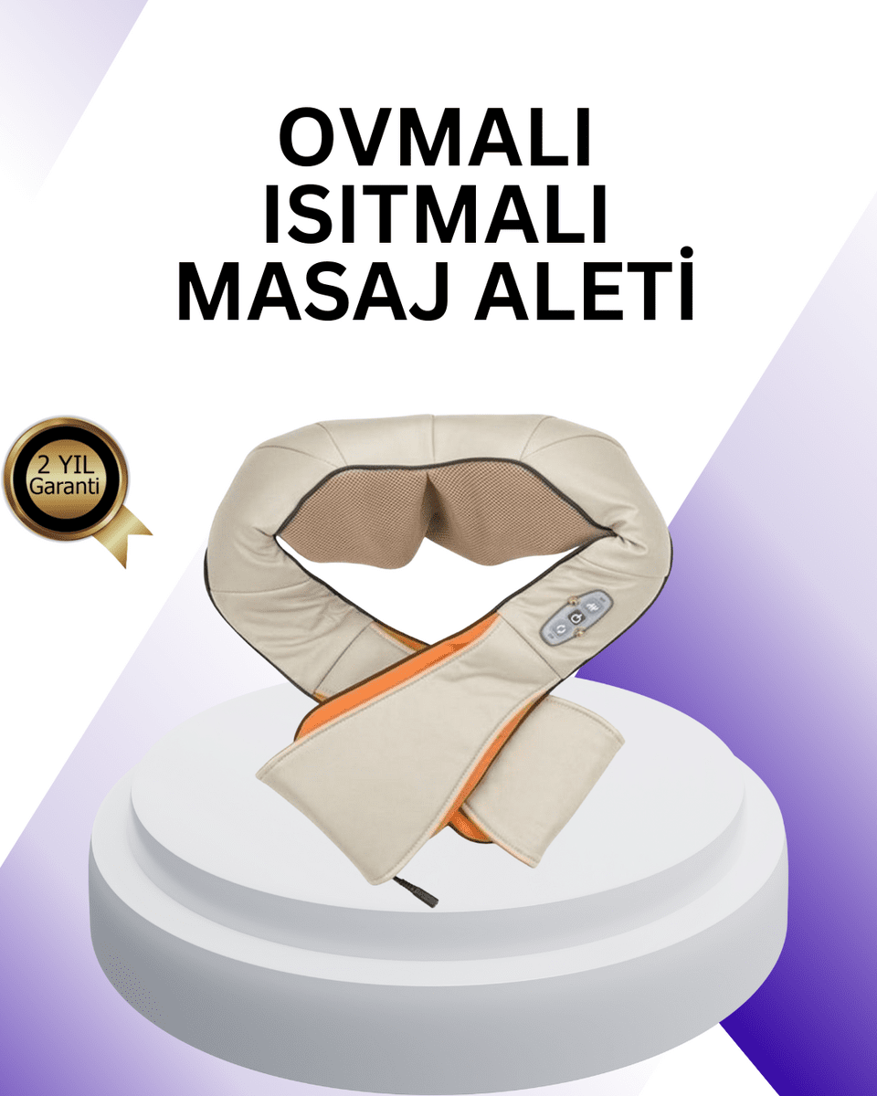 Ovmalı Isıtmalı Boyun Omuz Bel Masaj Aleti Kas ve Eklem Ağrılarına Etkili