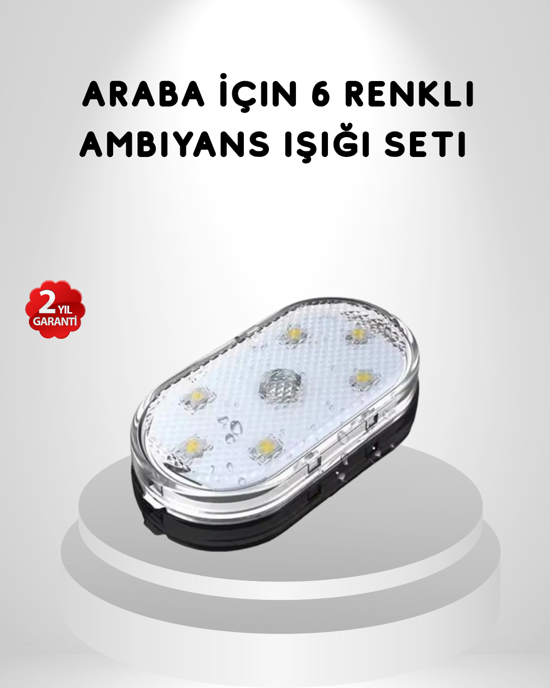 Manyetik Montajlı Araba İçi Ambiyans Işıkları – Kablosuz ve Şık Tasarım