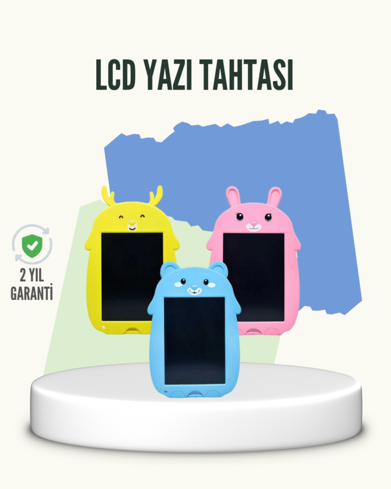 Çocuklar İçin LCD Yazı Tableti | Kilitli ve Göz Yormayan Ekran