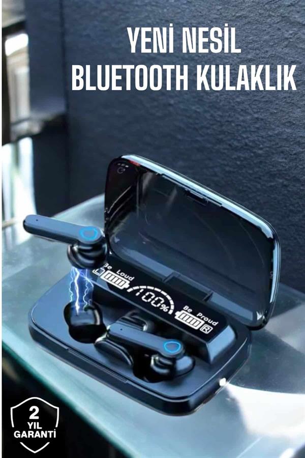Bluetooth Kulaklık Powerbankli Dijital Göstergeli Dokunmatik Kontrol